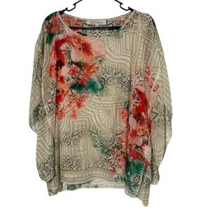 G Collection Floral Flowy Blouse Top